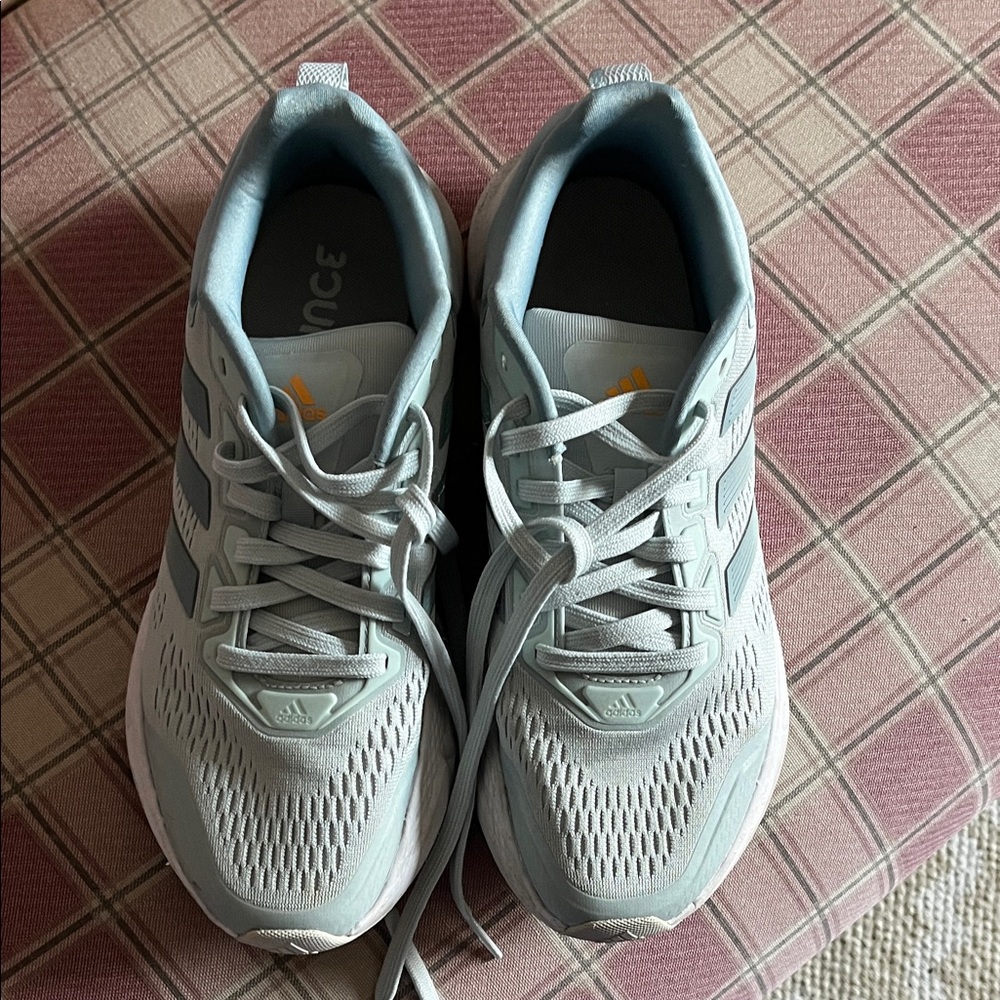 adidas Light Green Mesh Athletic Sneakers